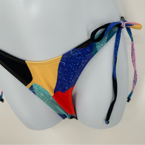 NWT ZAFUL Bowknot Side Tie String Bikini Colorblock Size Small - Picture 5 of 10